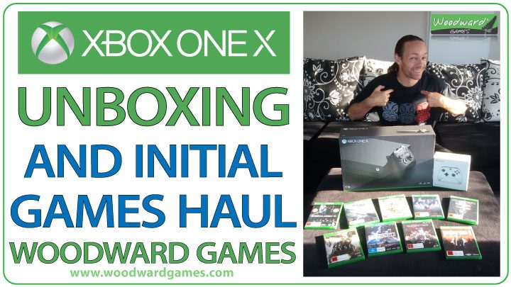 Xbox One X unboxing and Game Haul - Woodward Games