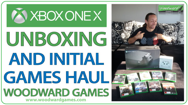 First YouTube Video for Woodward Games – Xbox One X Unboxing and Game Haul