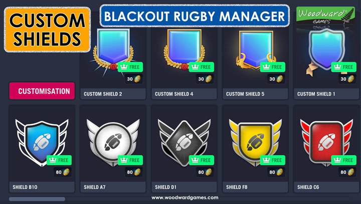 Blackout Rugby Manager Custom Shields and where to find them - A quick tutorial by Woodward Games