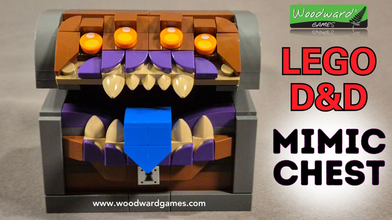 LEGO D&D Mimic Chest Stop Animation by Woodward Games - Lego 6510864 Mimic Dice Box