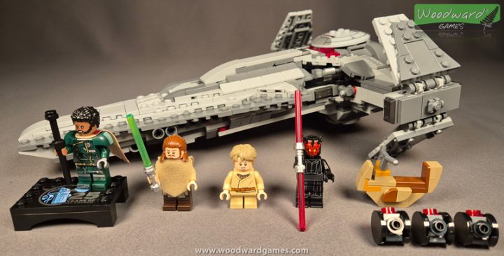 LEGO Star Wars 75383 - Darth Maul’s Sith Infiltrator Lego Set with Minifigures, Bloodfin Speeder and DRK-1 Probe Droids - Woodward Games